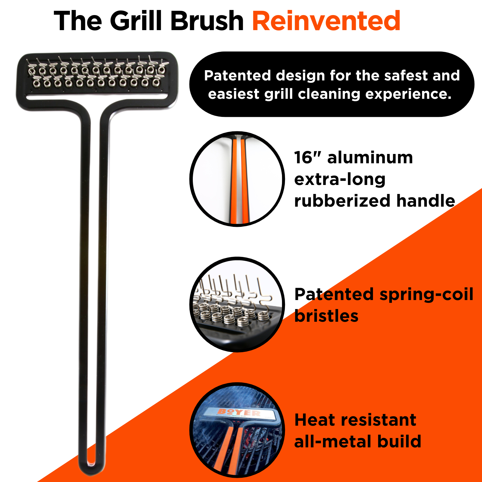 Boyer Brush™ - The Safest Grill Brush