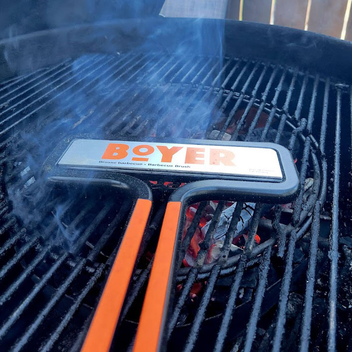 Boyer Brush™️ The Safest Grill Brush Fire Resistant