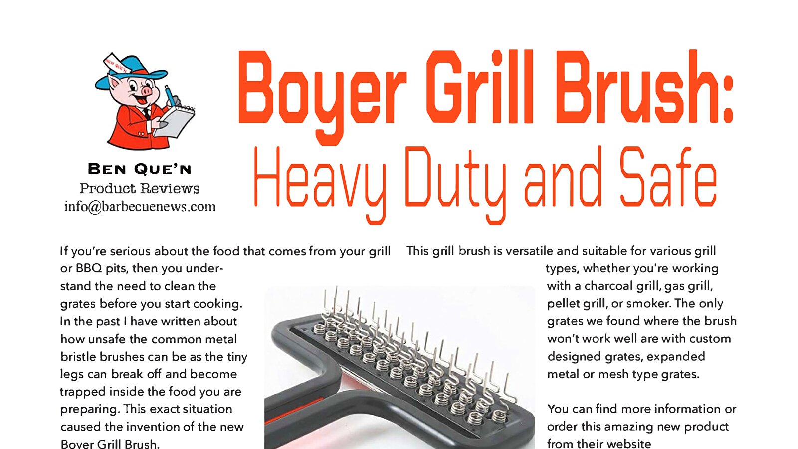 Ce que Barbecue News a dit de la Brosse Boyer